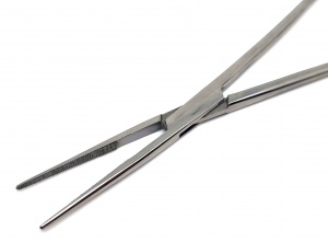 Зажим к/о  зубчатый прямой №2, 196 мм СССР